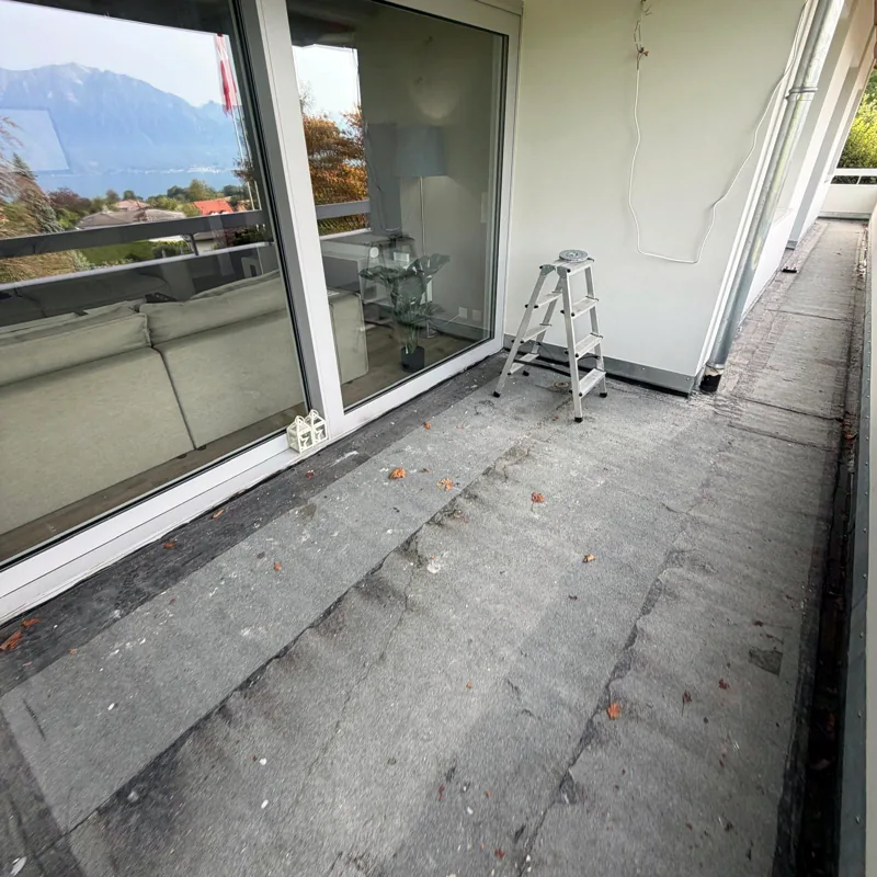 Terrasse avant la pose des carreaux